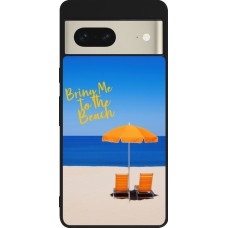 Google Pixel 7 Case Hülle - Silikon schwarz Summer 2025 Bring me to the beach