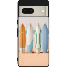 Google Pixel 7 Case Hülle - Silikon schwarz Summer surfboard 2025