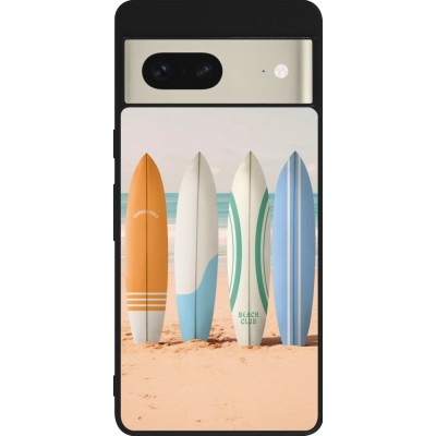 Google Pixel 7 Case Hülle - Silikon schwarz Summer surfboard 2025