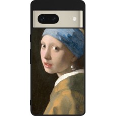 Google Pixel 7 Case Hülle - Silikon schwarz Kunstbild - Das Mädchen mit dem Perlenohrring - Jan Vermeer