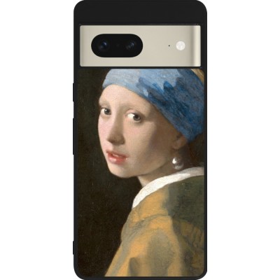 Google Pixel 7 Case Hülle - Silikon schwarz Kunstbild - Das Mädchen mit dem Perlenohrring - Jan Vermeer