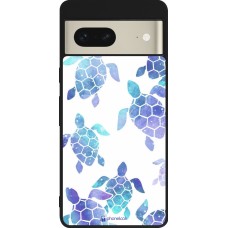 Google Pixel 7 Case Hülle - Silikon schwarz Turtles pattern watercolor