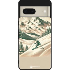 Google Pixel 7 Case Hülle - Silikon schwarz Vintage Skiberg