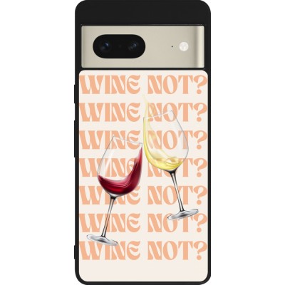 Google Pixel 7 Case Hülle - Silikon schwarz Wine not