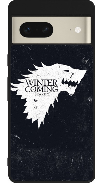 Google Pixel 7 Case Hülle - Silikon schwarz Winter is coming Stark