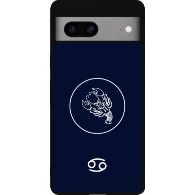 Google Pixel 7a Case Hülle - Silikon schwarz Astrologie Krebs
