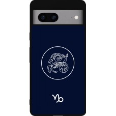 Google Pixel 7a Case Hülle - Silikon schwarz Astrologie Steinbock