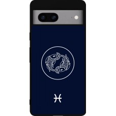 Google Pixel 7a Case Hülle - Silikon schwarz Astrologie Fische