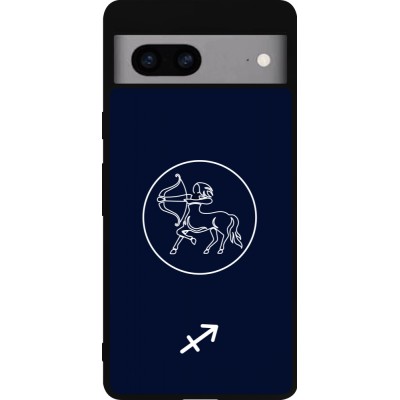 Google Pixel 7a Case Hülle - Silikon schwarz Astrologie Schütze