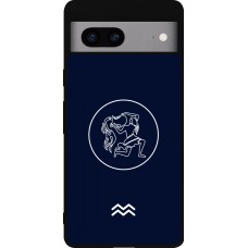 Google Pixel 7a Case Hülle - Silikon schwarz Astrologie Wassermann