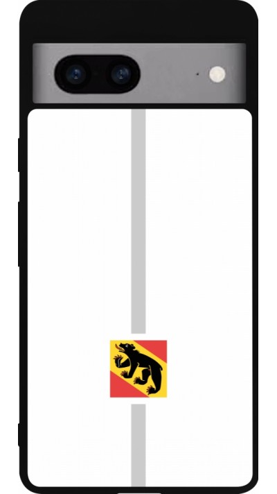 Google Pixel 7a Case Hülle - Silikon schwarz Kanton BE weiss