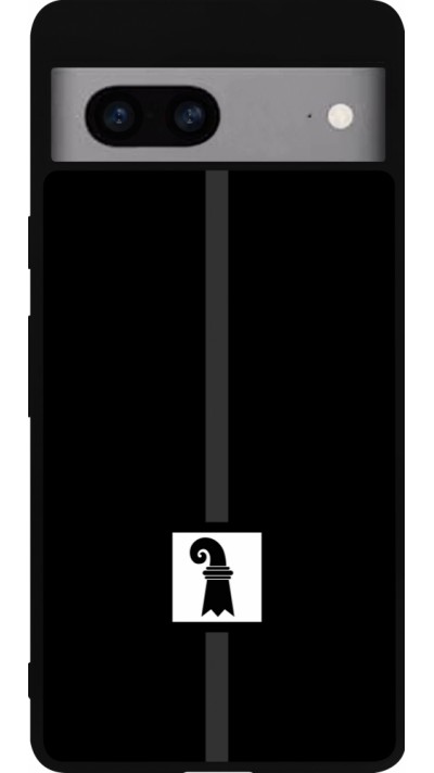 Google Pixel 7a Case Hülle - Silikon schwarz Kanton BS schwarz
