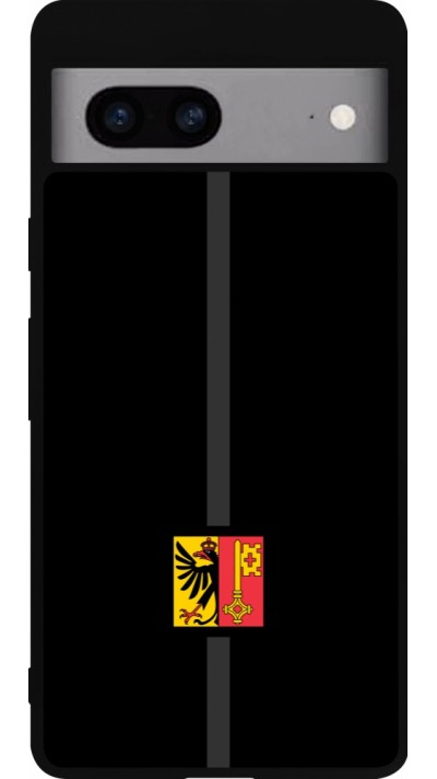 Google Pixel 7a Case Hülle - Silikon schwarz Kanton GE schwarz