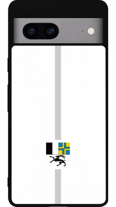 Google Pixel 7a Case Hülle - Silikon schwarz Kanton GR weiss