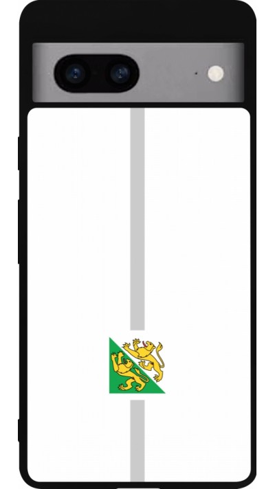 Google Pixel 7a Case Hülle - Silikon schwarz Kanton TG weiss
