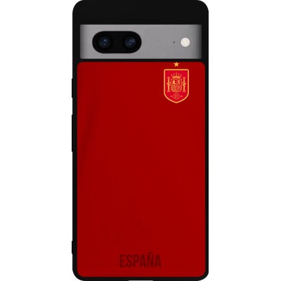 Google Pixel 7a Case Hülle - Silikon schwarz Spanien 2022 personalisierbares Fußballtrikot