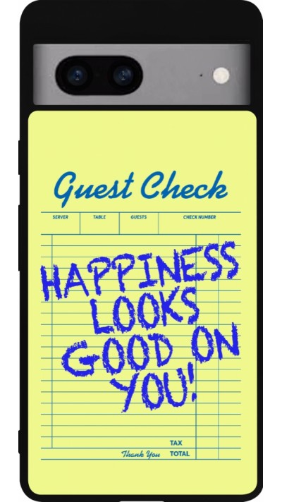 Coque Google Pixel 7a - Silicone rigide noir Guest check 2026