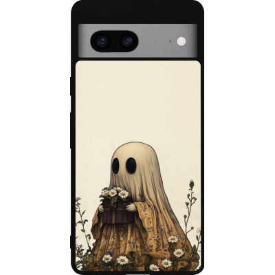 Google Pixel 7a Case Hülle - Silikon schwarz Halloween 2025 Ghost gardener