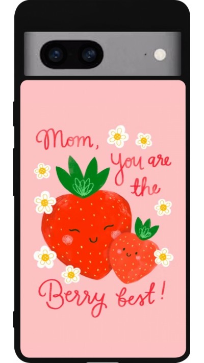 Google Pixel 7a Case Hülle - Silikon schwarz Mom 2026 Berry best