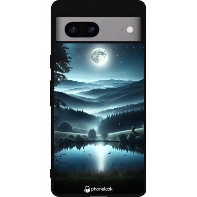 Google Pixel 7a Case Hülle - Silikon schwarz Ansicht des Nachthimmels