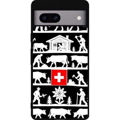 Google Pixel 7a Case Hülle - Silikon schwarz Poya Schweiz 1 schwarz