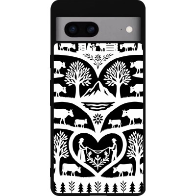 Google Pixel 7a Case Hülle - Silikon schwarz Poya Schweiz 2 schwarz
