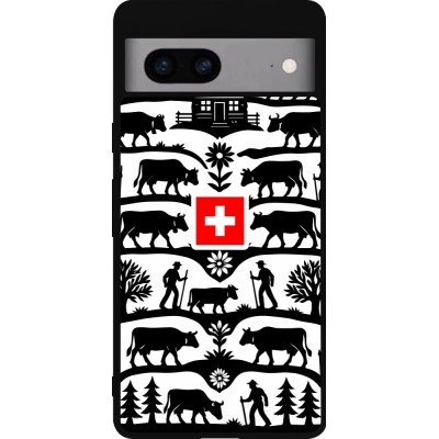 Google Pixel 7a Case Hülle - Silikon schwarz Poya Schweiz 3