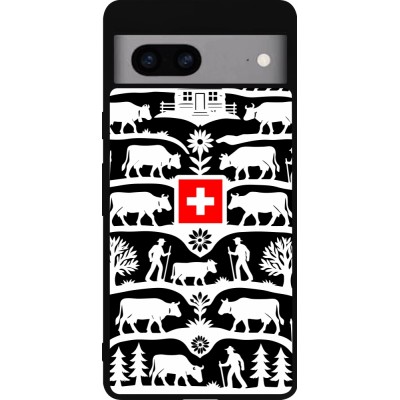Google Pixel 7a Case Hülle - Silikon schwarz Poya Schweiz 3 schwarz