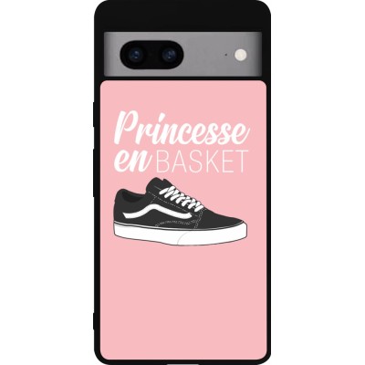 Google Pixel 7a Case Hülle - Silikon schwarz princesse en basket