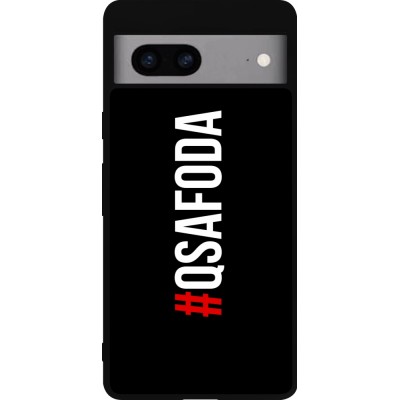 Google Pixel 7a Case Hülle - Silikon schwarz Qsafoda 1