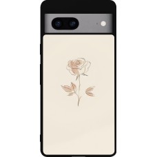 Google Pixel 7a Case Hülle - Silikon schwarz Rosa Sand Minimalistisch