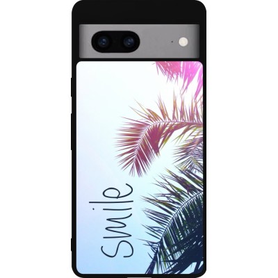 Google Pixel 7a Case Hülle - Silikon schwarz Smile 05
