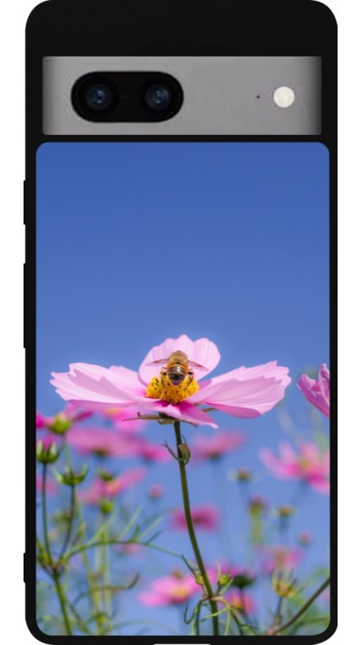 Google Pixel 7a Case Hülle - Silikon schwarz Bee on a flower Spring 2026
