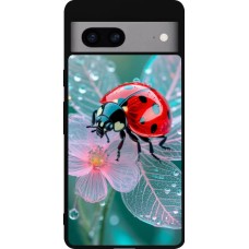 Google Pixel 7a Case Hülle - Silikon schwarz Ladybird in bloom Spring 2026