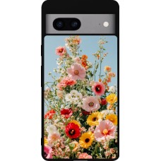 Google Pixel 7a Case Hülle - Silikon schwarz Spring flowers Spring 2026