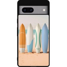 Google Pixel 7a Case Hülle - Silikon schwarz Summer surfboard 2025