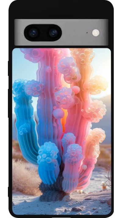 Google Pixel 7a Case Hülle - Silikon schwarz Artificial vegetation 2025