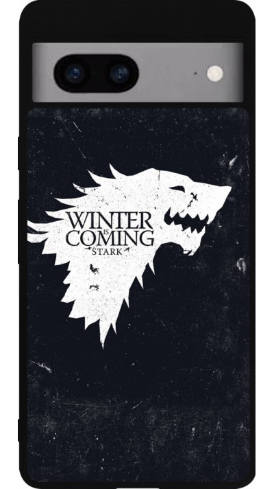 Google Pixel 7a Case Hülle - Silikon schwarz Winter is coming Stark