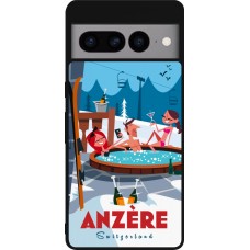 Google Pixel 7 Pro Case Hülle - Silikon schwarz Anzère Mountain Jacuzzi