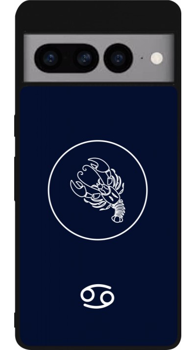 Google Pixel 7 Pro Case Hülle - Silikon schwarz Astrologie Krebs