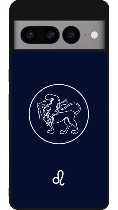Google Pixel 7 Pro Case Hülle - Silikon schwarz Astrologie Löwe