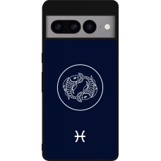 Google Pixel 7 Pro Case Hülle - Silikon schwarz Astrologie Fische