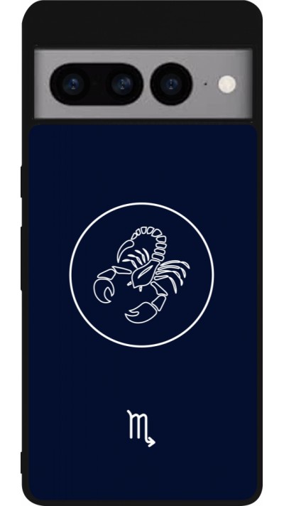 Google Pixel 7 Pro Case Hülle - Silikon schwarz Astrologie Skorpion