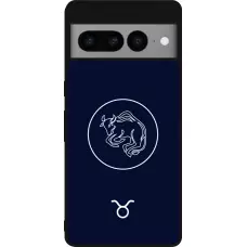 Google Pixel 7 Pro Case Hülle - Silikon schwarz Astrologie Stier