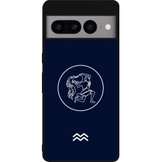 Google Pixel 7 Pro Case Hülle - Silikon schwarz Astrologie Wassermann