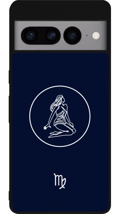 Google Pixel 7 Pro Case Hülle - Silikon schwarz Astrologie Jungfrau