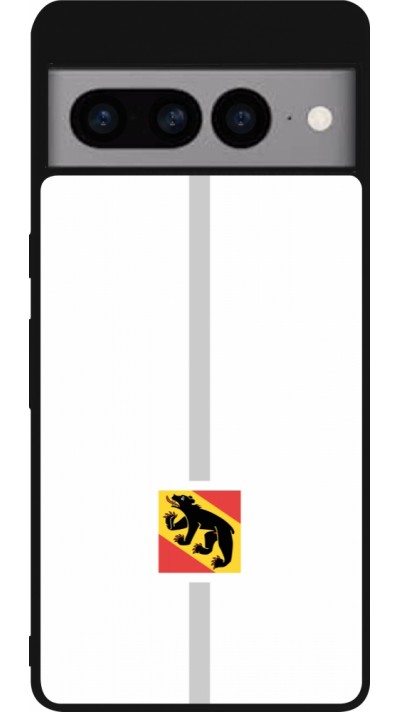 Google Pixel 7 Pro Case Hülle - Silikon schwarz Kanton BE weiss