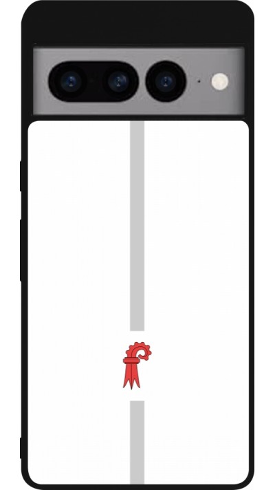 Google Pixel 7 Pro Case Hülle - Silikon schwarz Kanton BL weiss