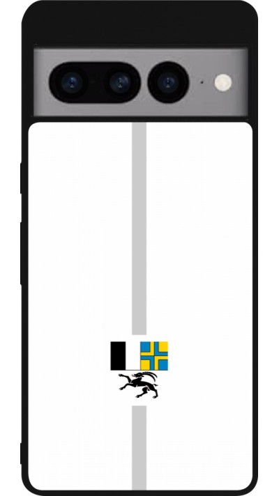 Google Pixel 7 Pro Case Hülle - Silikon schwarz Kanton GR weiss
