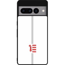 Google Pixel 7 Pro Case Hülle - Silikon schwarz Kanton JU weiss